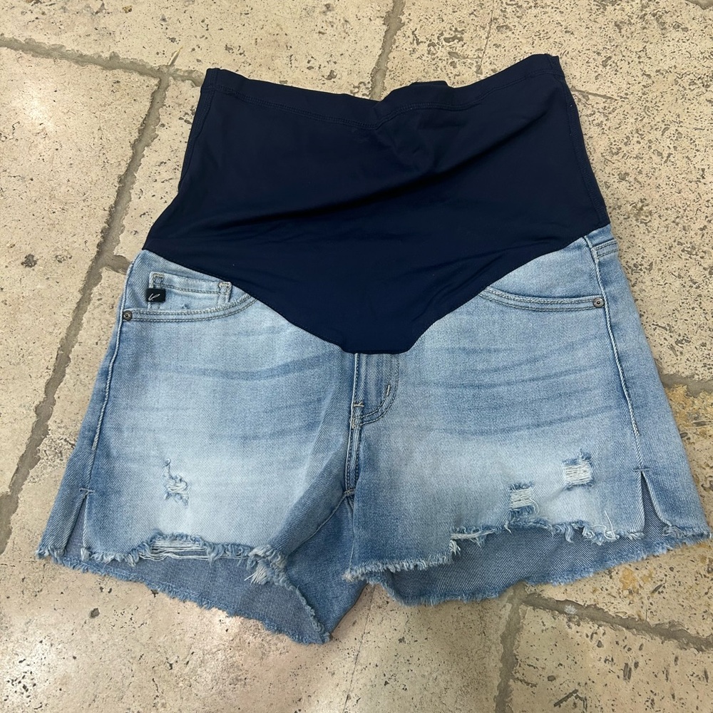 Maternity jean shorts